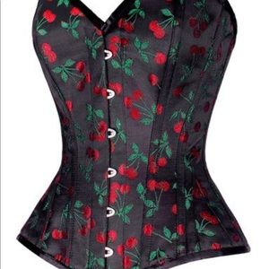 Cherry Pop Steel Boned Overbust Corset